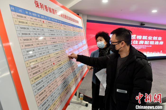 图为台胞在现场按顺序选房。 吕明 摄 点击进入下一页