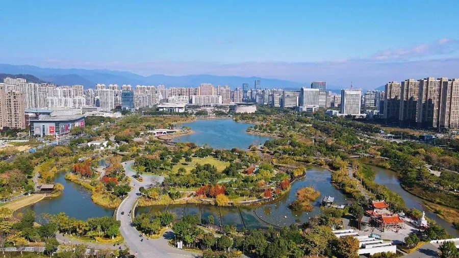 龙津湖全景