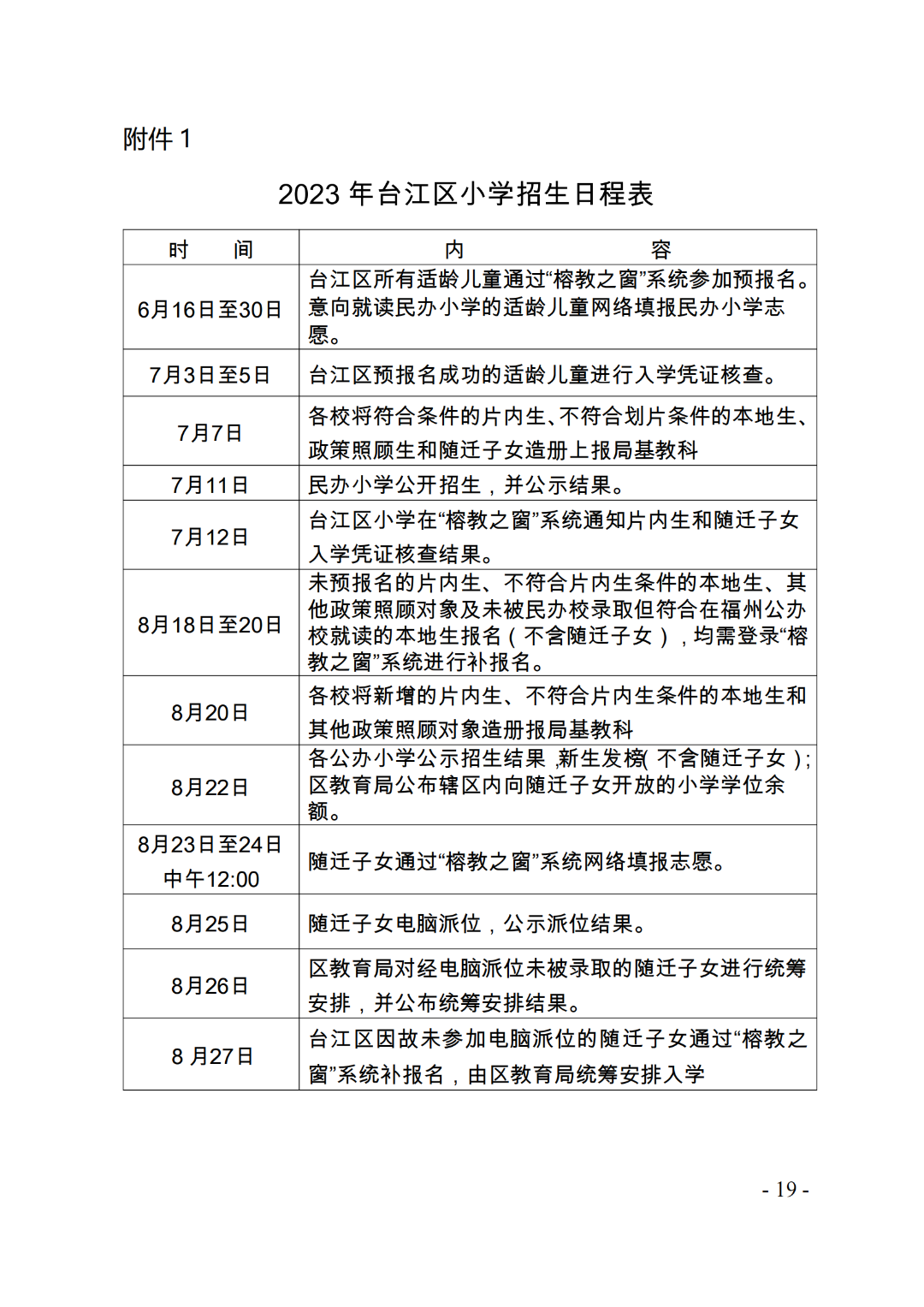划片范围出炉！台江2023年小学、初中招生政策发布