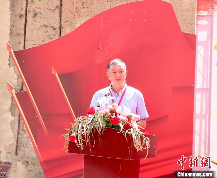 古田县政协主席林纪建致辞。吴允杰摄