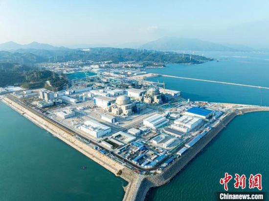 2024年12月20日，航拍位于福建省漳州市云霄县的漳州核电。(中核国电漳州能源有限公司供图)