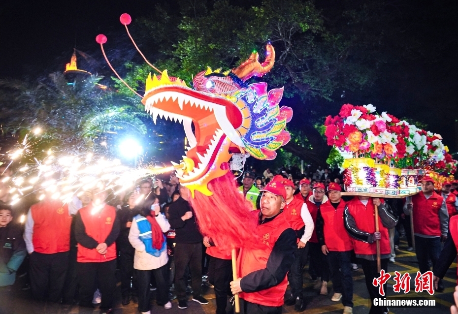 （新春见闻）福建上杭：南阳花灯巡游热闹非凡