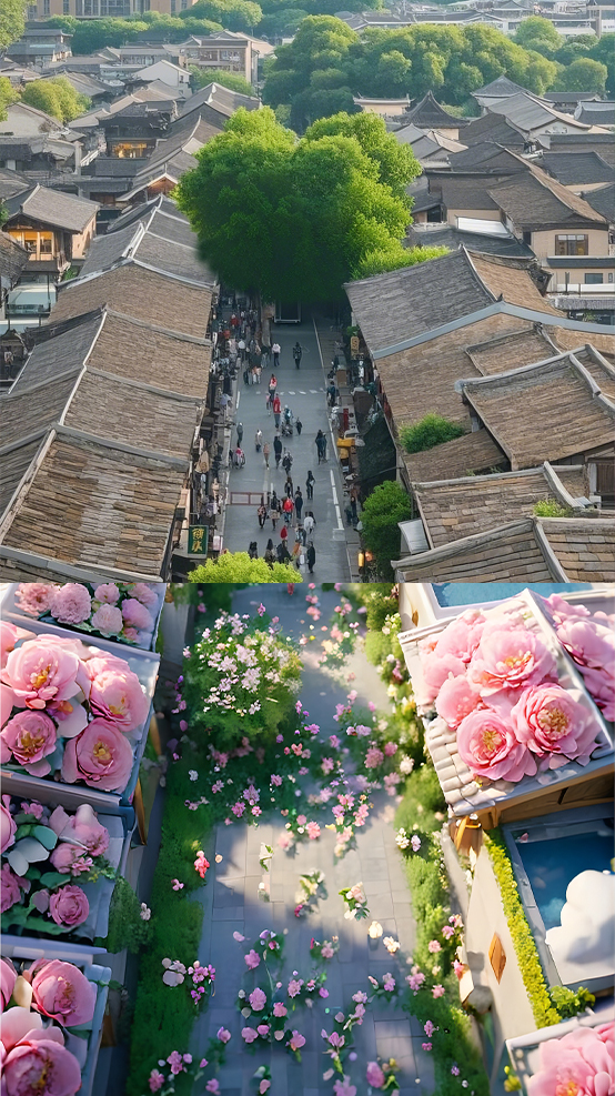 AI生图·福州三坊七巷（拼版图片）