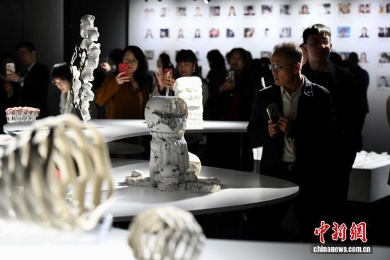 图为观众参观展览。中新社记者 王东明 摄